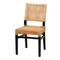 Baxton Studio Lesia Modern Bohemian Natural Brown Rattan and Espresso Brown Mahogany Wood Dining Chair 224-13130-ZORO - alternate 8